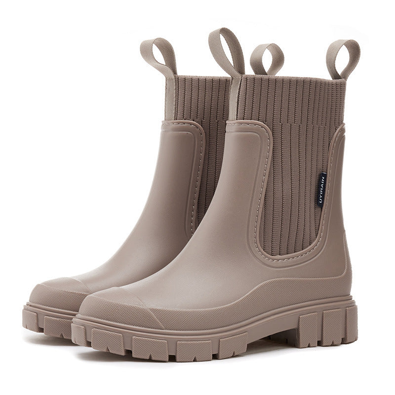 Stiefel Damen Gummistiefel | Hoher Schaft Mit Profilsohle
