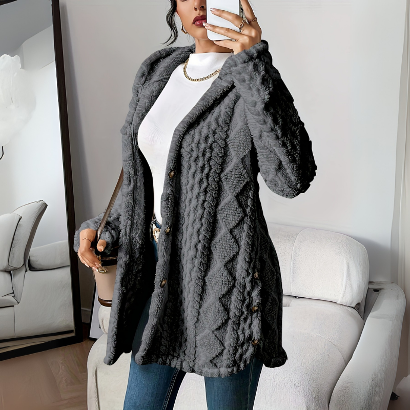 Mantel Damen | Wintermantel Damen Lockerer Schnitt Mit Knöpfen