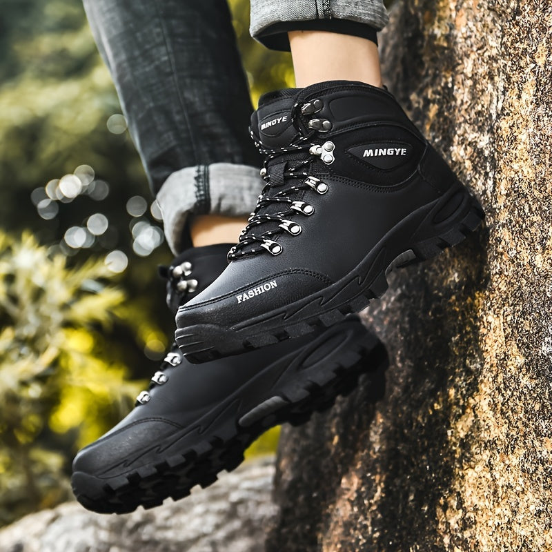 Winterschuhe Herren | Schnürstiefel mit Profilsohle