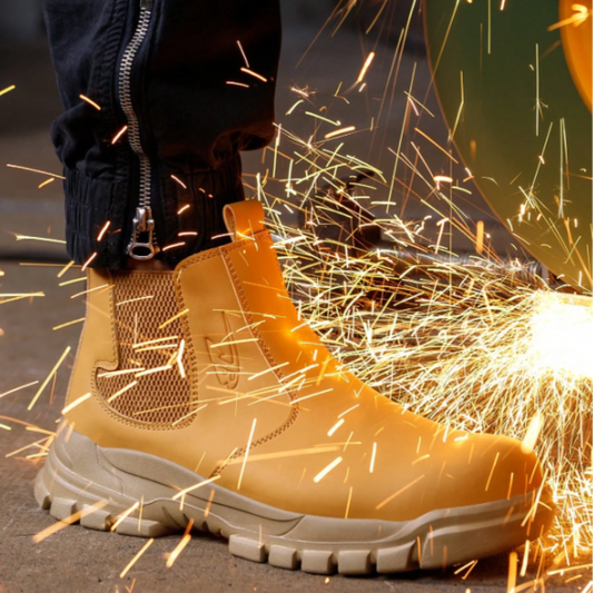 Herren Sicherheitsstiefel mit Stahlkappe und rutschfesten Arbeitsschuhen