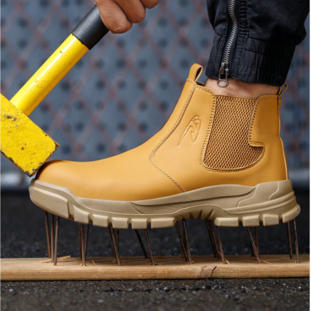 Herren-Sicherheitsstiefel mit Stahlkappe und rutschfesten Arbeitsschuhen