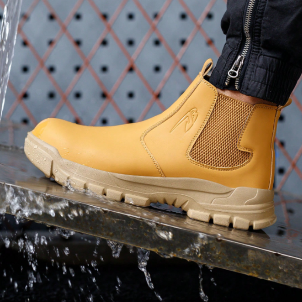 Herren-Sicherheitsstiefel mit Stahlkappe und rutschfesten Arbeitsschuhen