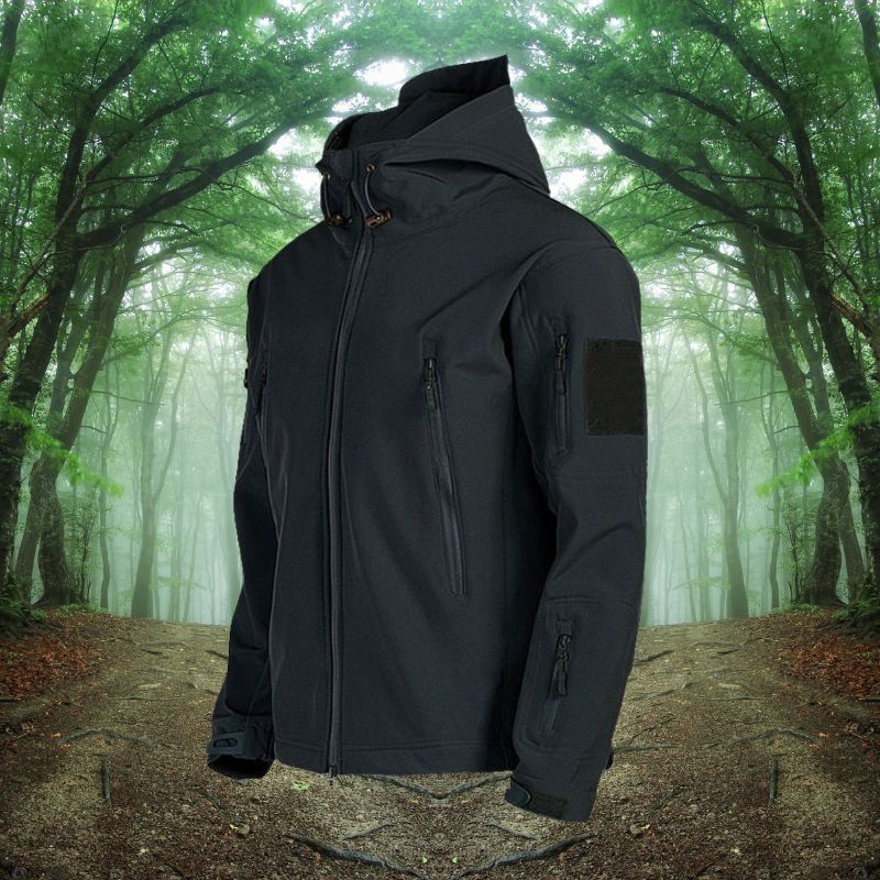 Herren Fleecejacke Mit Kapuze | Winddicht Übergangsjacke