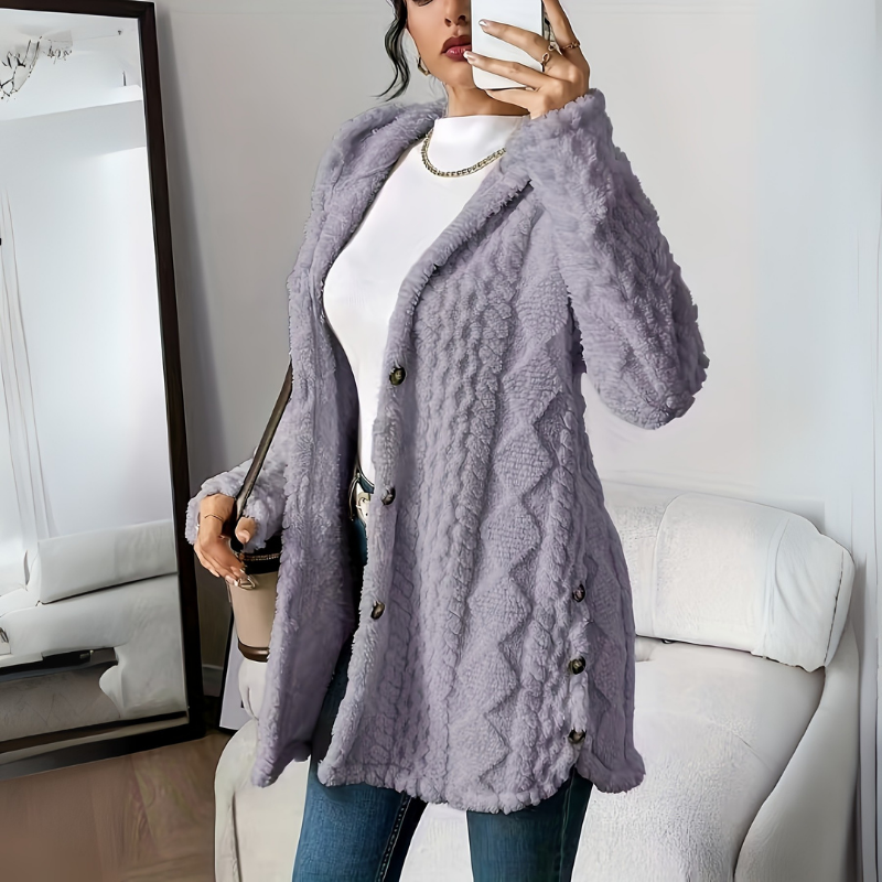 Mantel Damen | Wintermantel Damen Lockerer Schnitt Mit Knöpfen