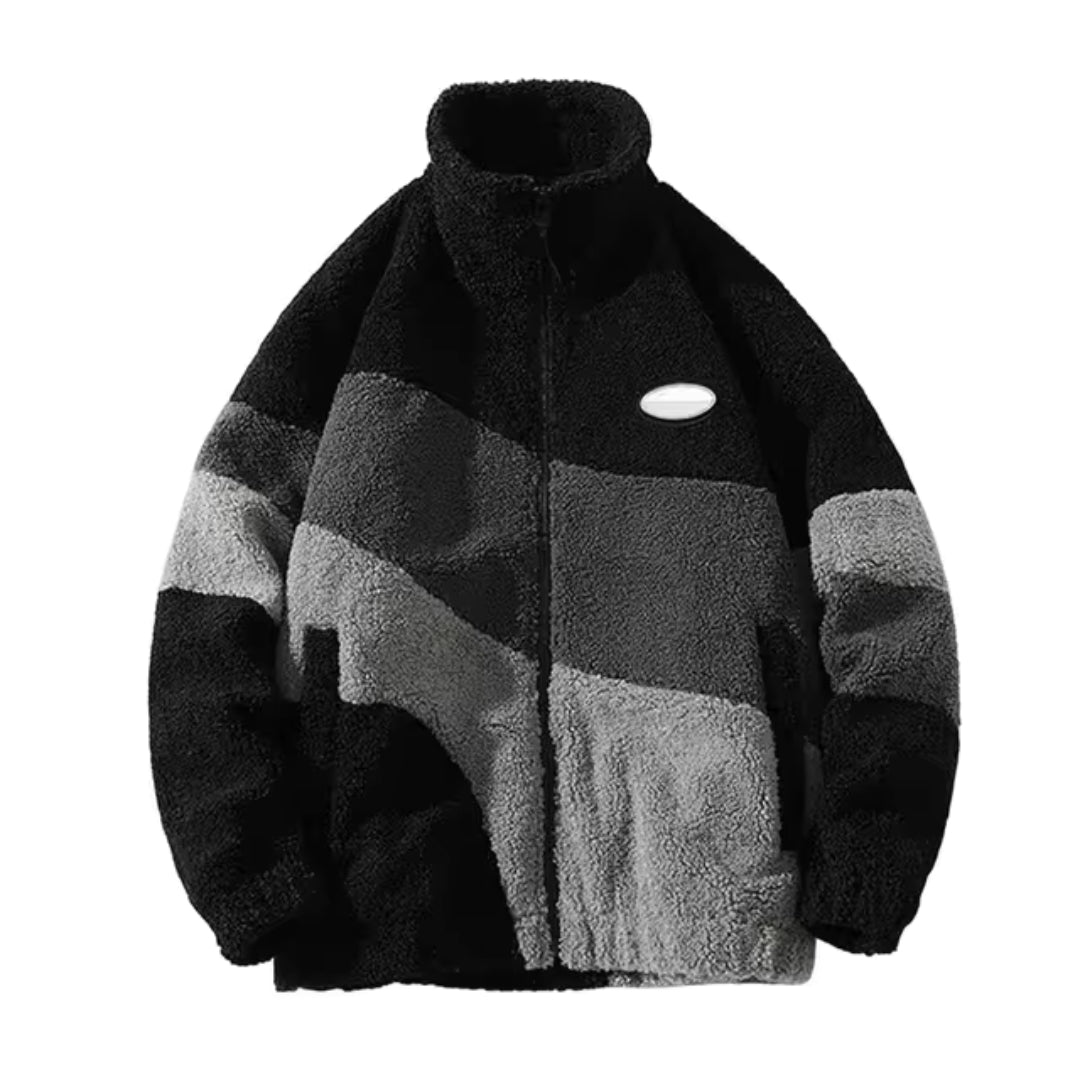 Herren Fleecejacke Colourblock | Warm Leicht