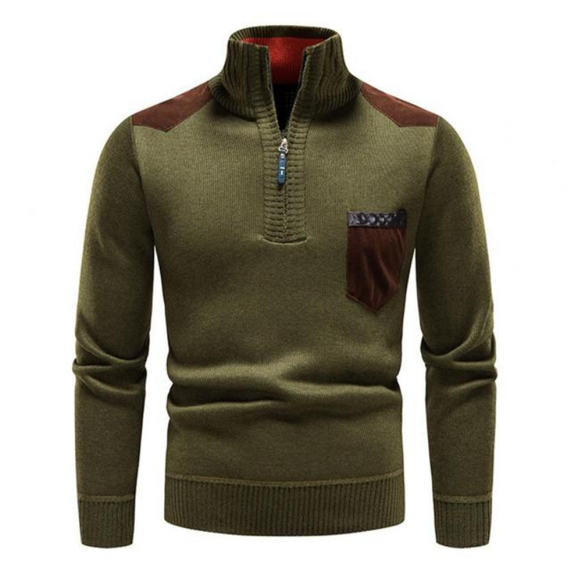 Pullover Herren Mit Stehkragen Und Reissverschluss | Langarm