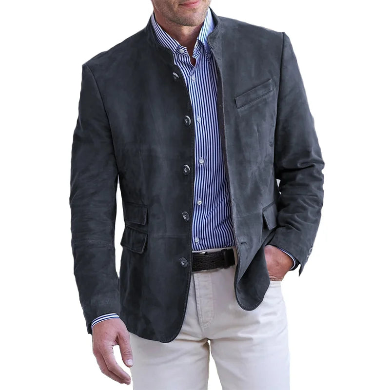 Herren Übergangsjacke | mit Stehkragen und Knöpfen
