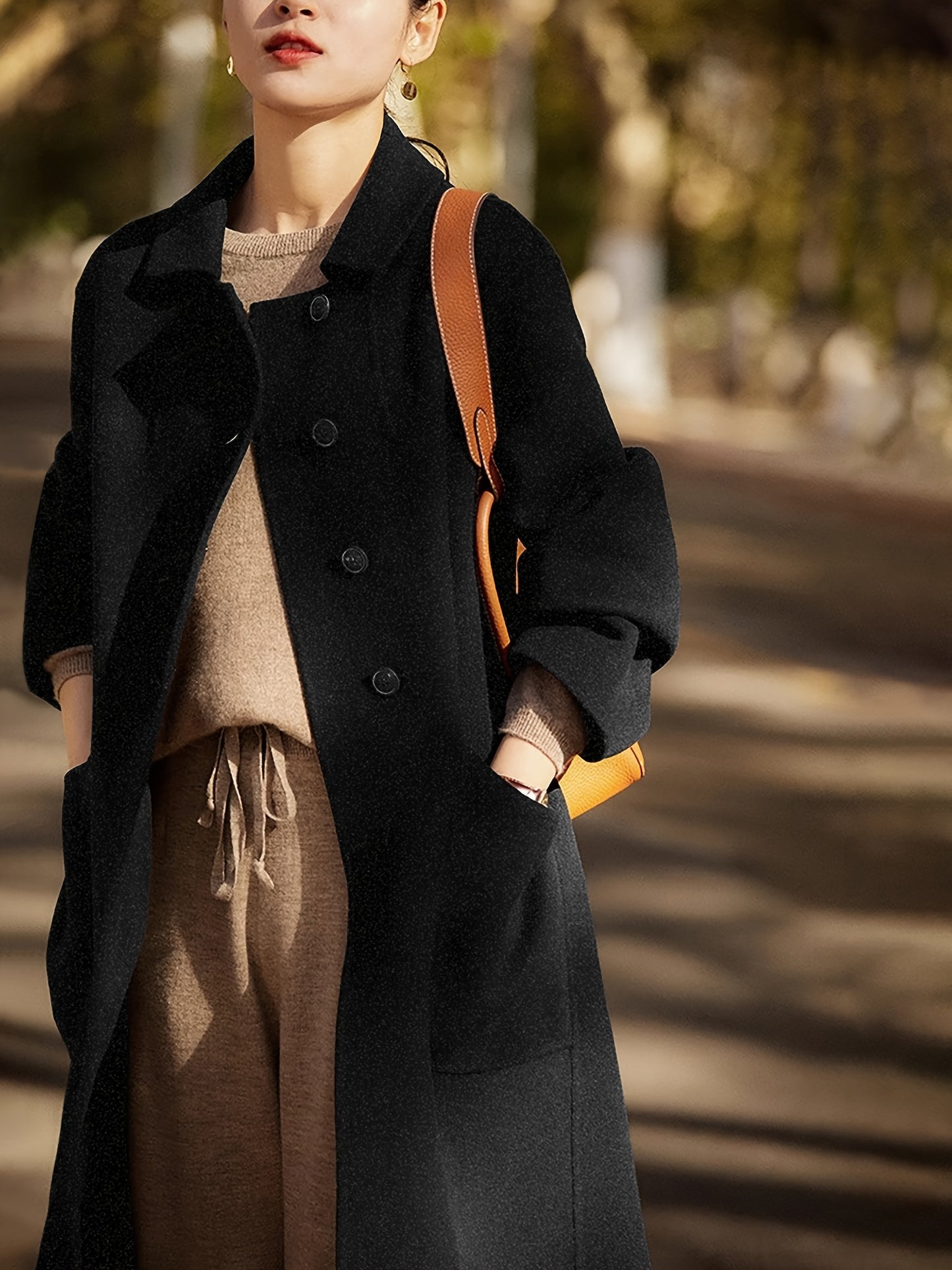 Mantel Damen | Wintermantel Damen Langer Schnitt Mit Taschen