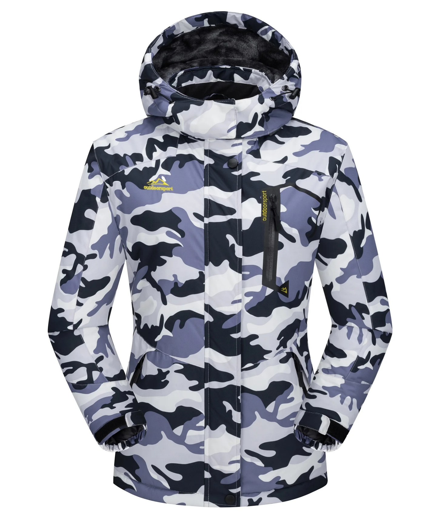 Skijacke Damen | Winterjacke Mit Taschen und Reißverschluss