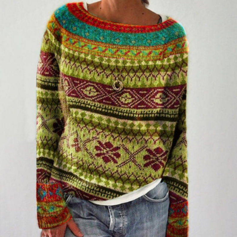 Pullover Damen Retro | Kuscheliger Strickpullover