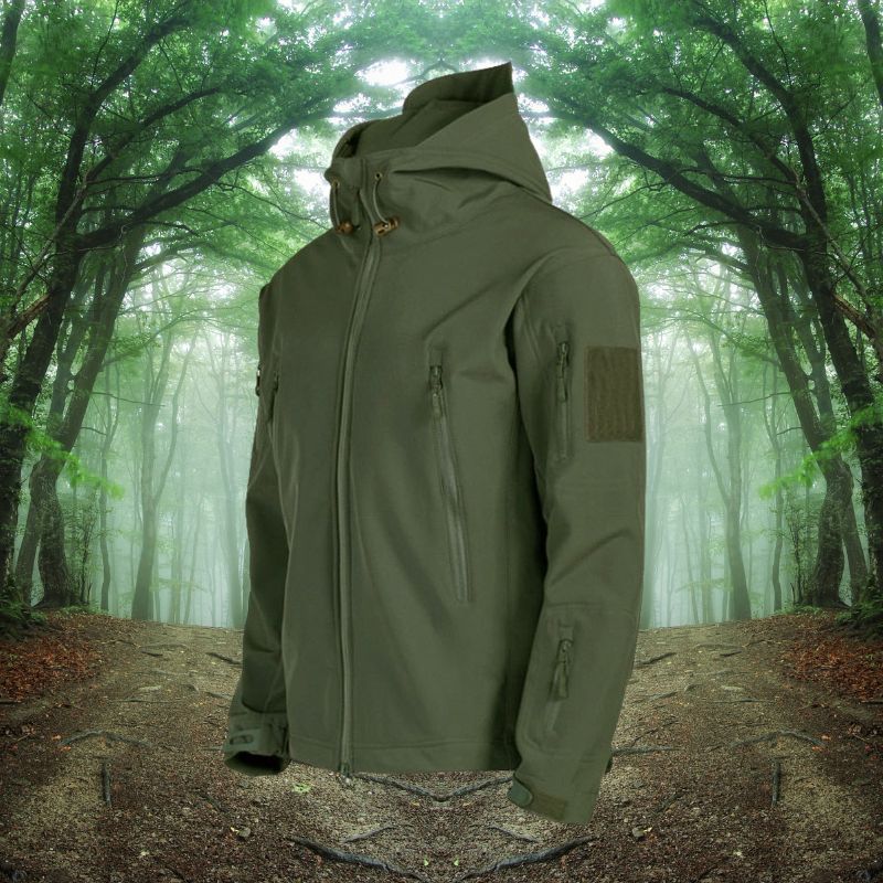 Herren Fleecejacke Mit Kapuze | Winddicht Übergangsjacke