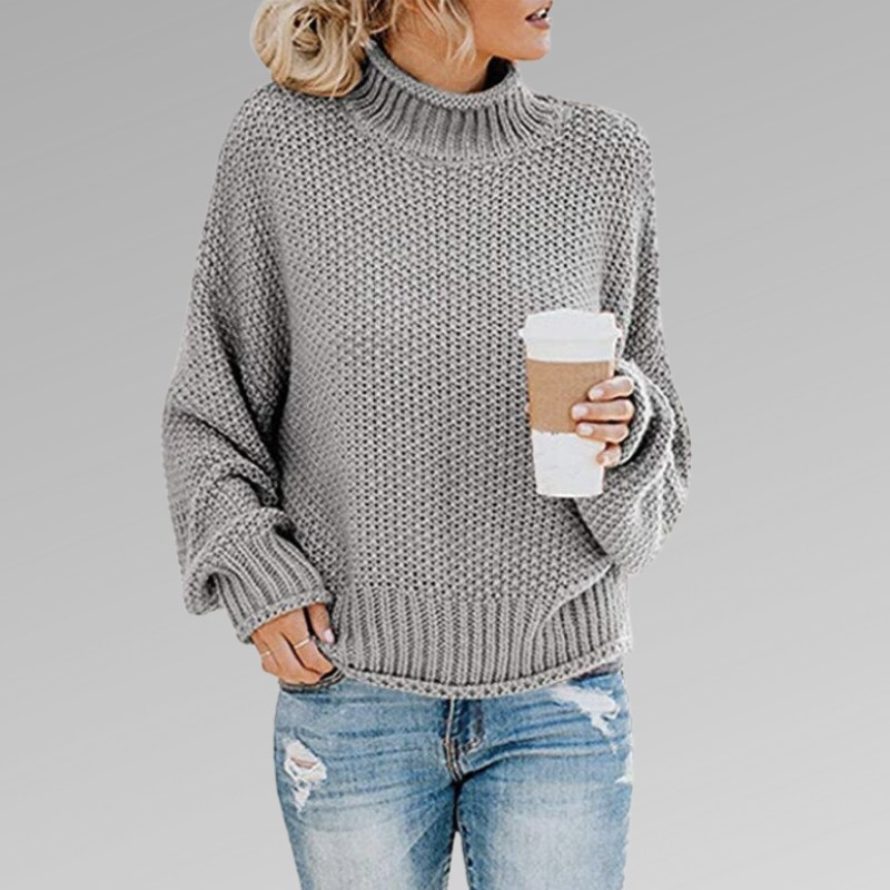 Pullover Damen Strick | Mit Rollkragen Und Langen Ärmeln