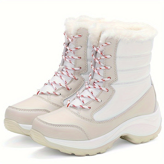 Damen Winterstiefel | Wadenhoch mit Muster-Design