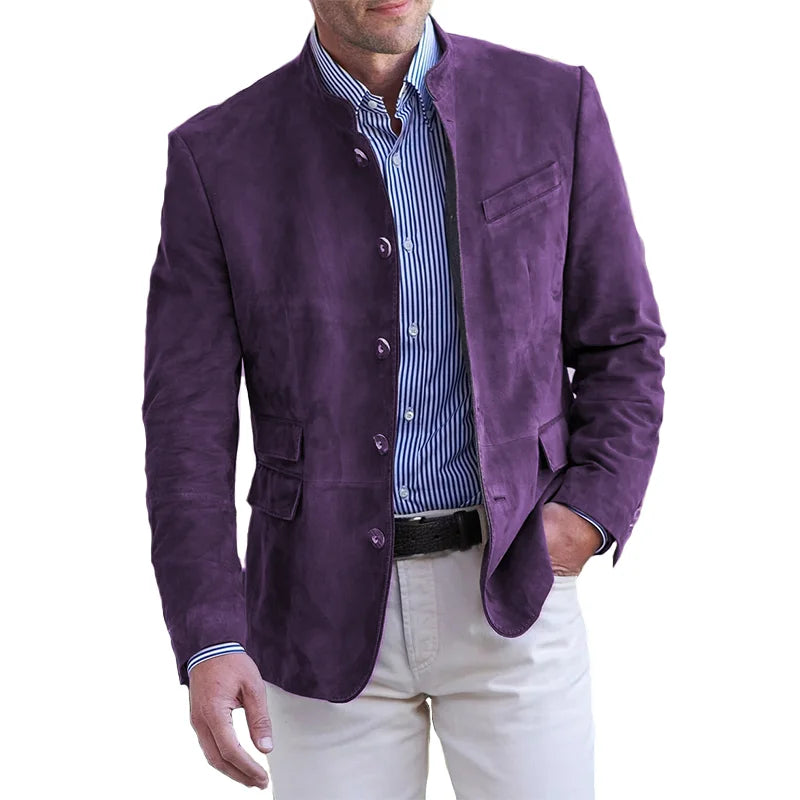 Herren Übergangsjacke | mit Stehkragen und Knöpfen