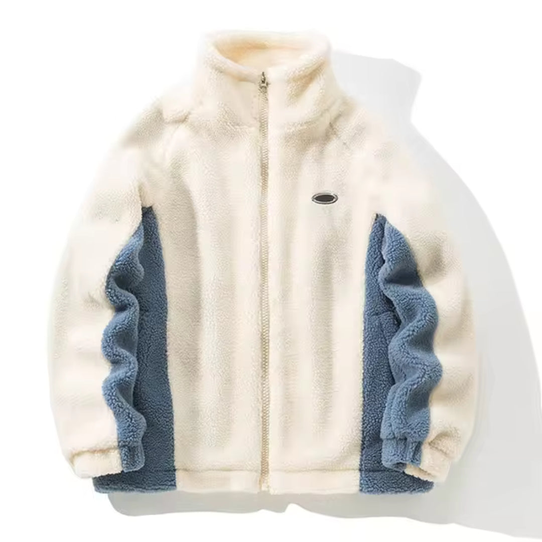 Herren Fleecejacke Colourblock | Warm Leicht