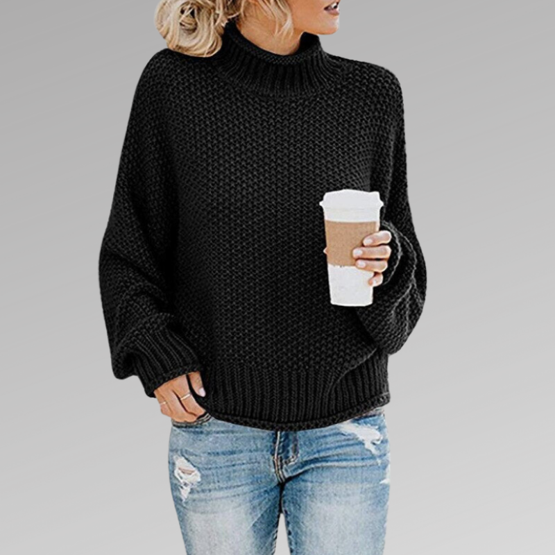Pullover Damen Strick | Mit Rollkragen Und Langen Ärmeln