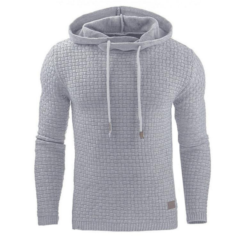 Pullover Herren Mit Kapuze Und Kordelzug | Langarm Strukturiertes Strickmuster