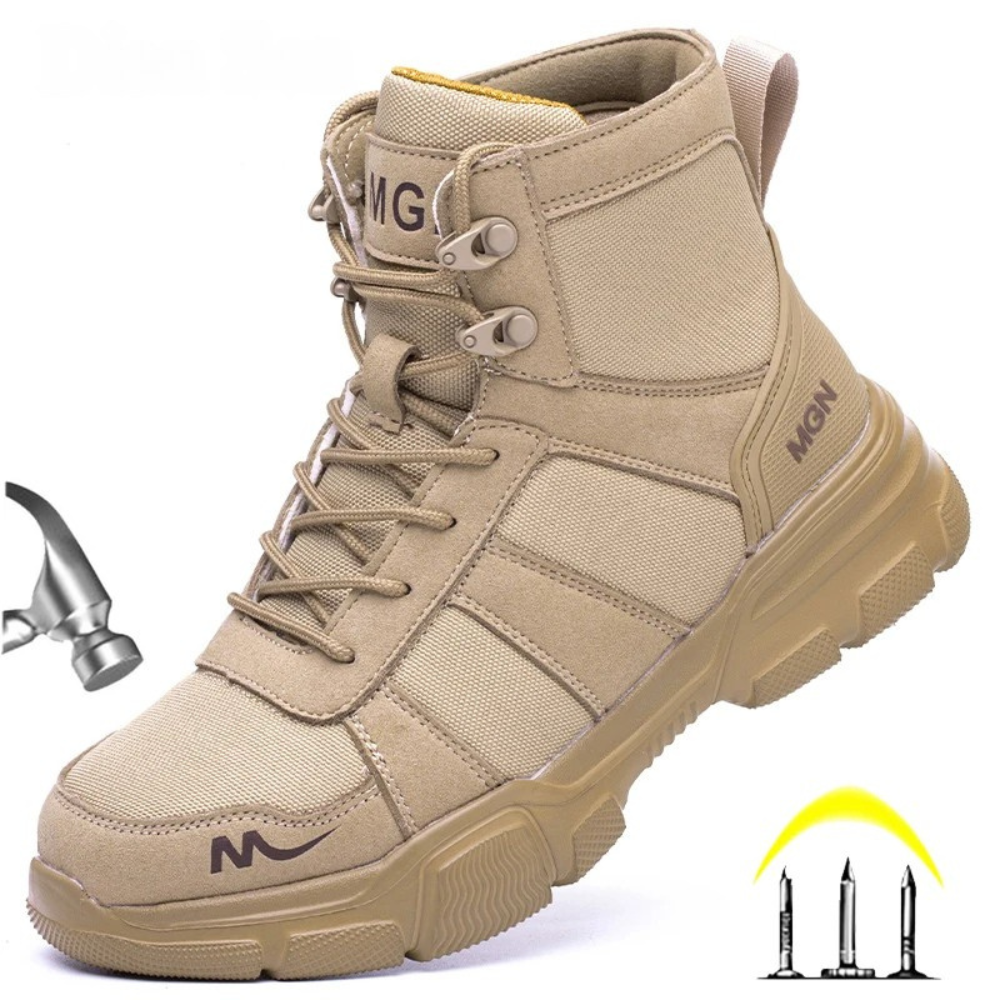 Herren Sicherheitsstiefel mit Stahlkappe | Rutschfest & Durchtrittsicher
