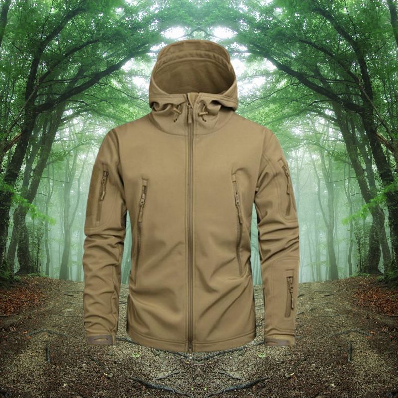 Herren Fleecejacke Mit Kapuze | Winddicht Übergangsjacke