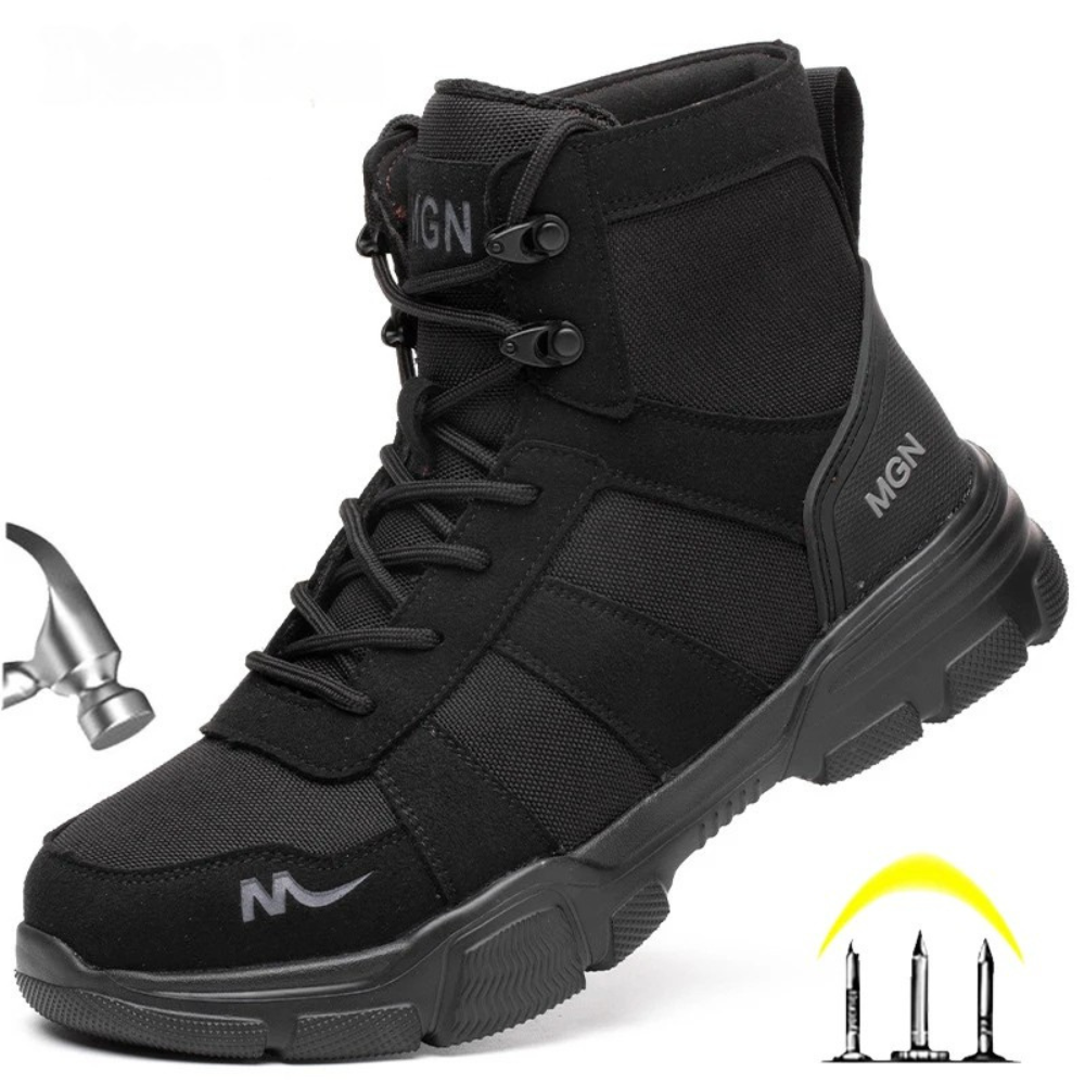 Herren Sicherheitsstiefel mit Stahlkappe | Rutschfest & Durchtrittsicher