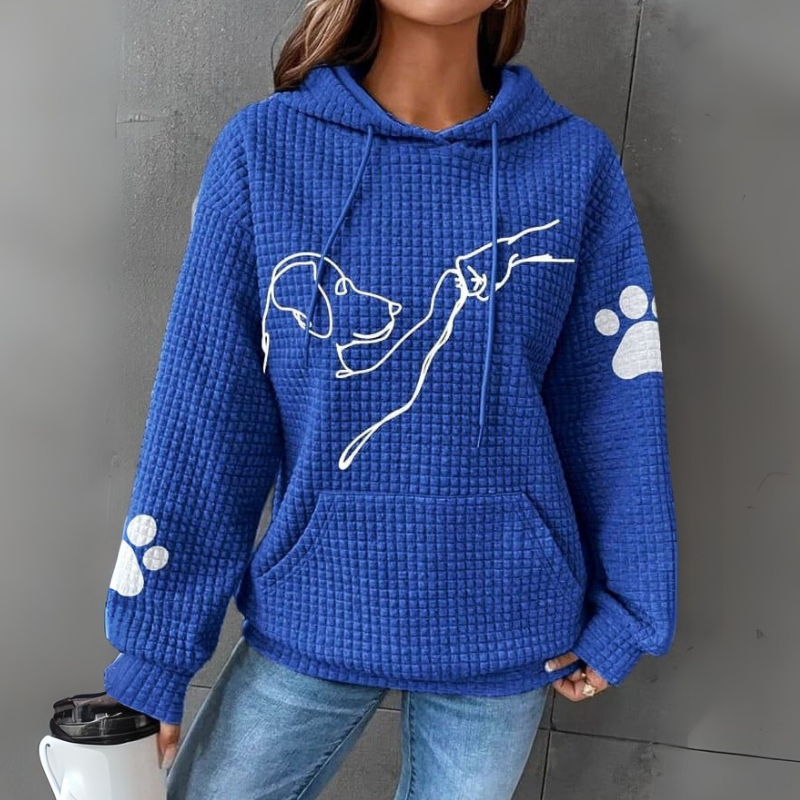 Damen Pullover | Hoodie mit Hundemotiv und Langarm