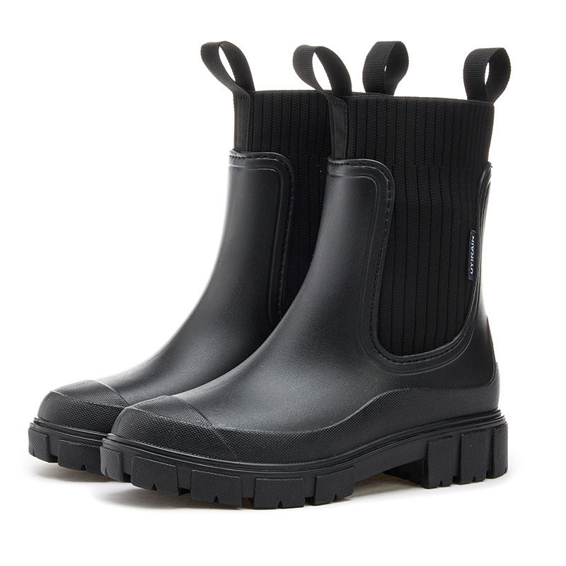 Stiefel Damen Gummistiefel | Hoher Schaft Mit Profilsohle
