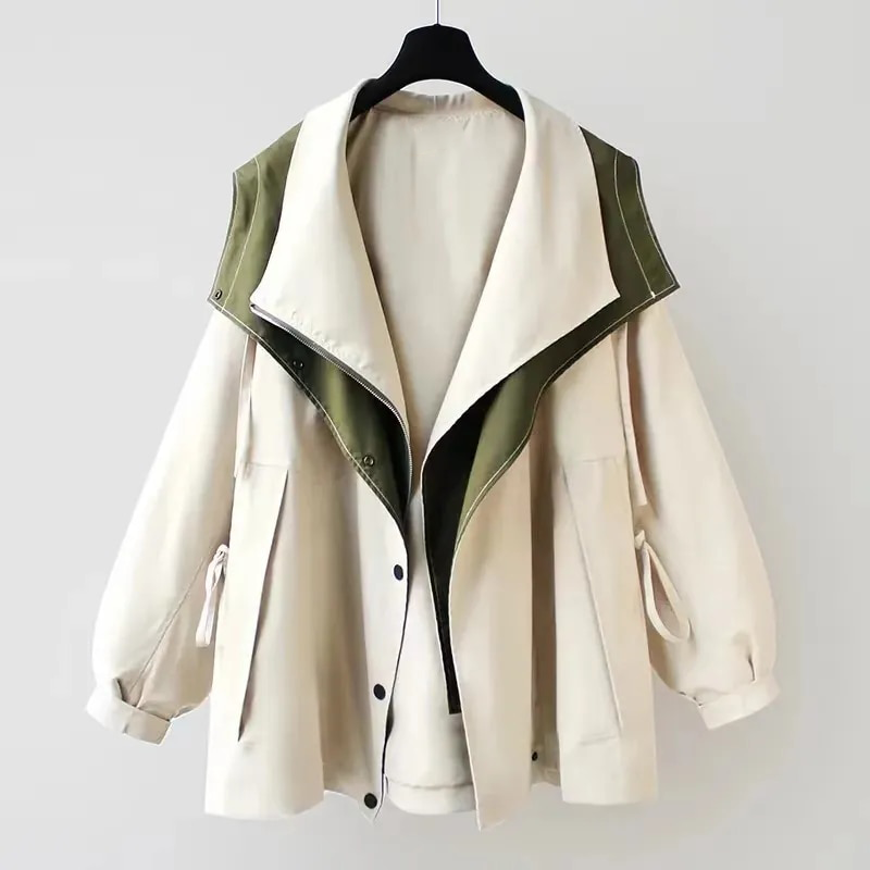 Damen Weite Regenjacke | Outdoor Jacke mit Kapuze