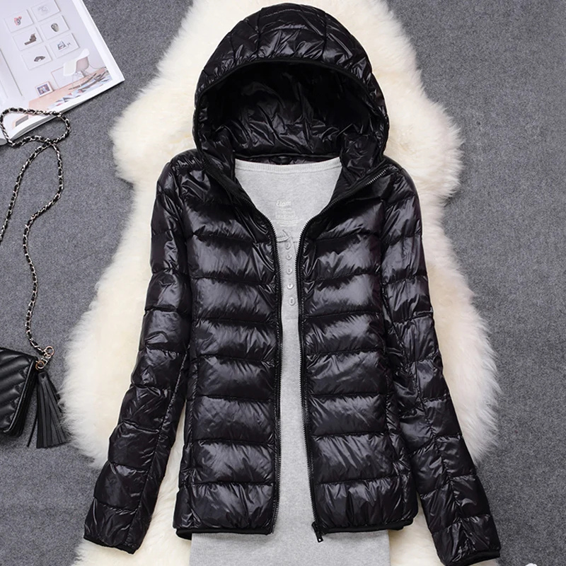 Damen Winter Kapuzen Puffer Jacke | Leichtes Design