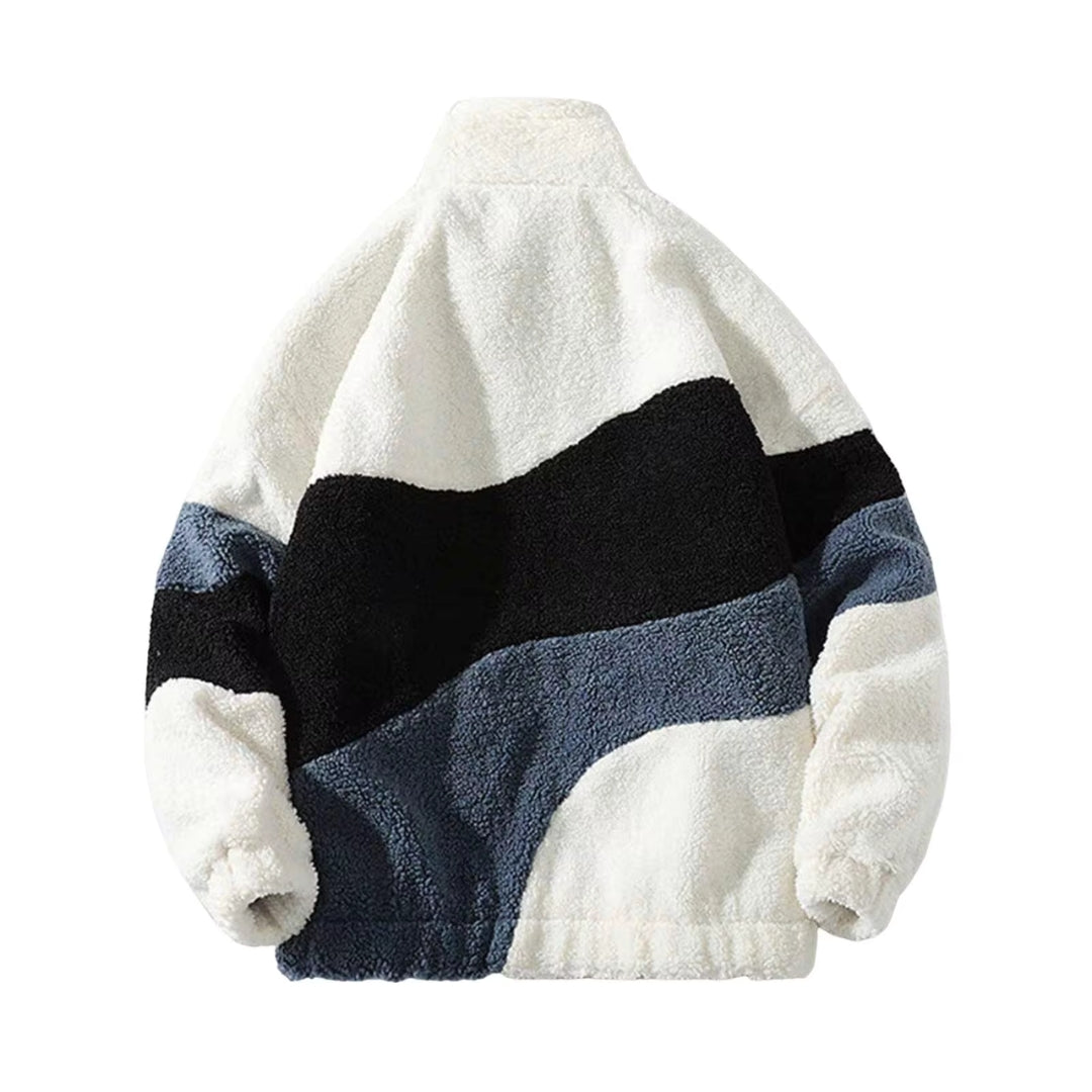 Herren Fleecejacke Colourblock | Warm Leicht