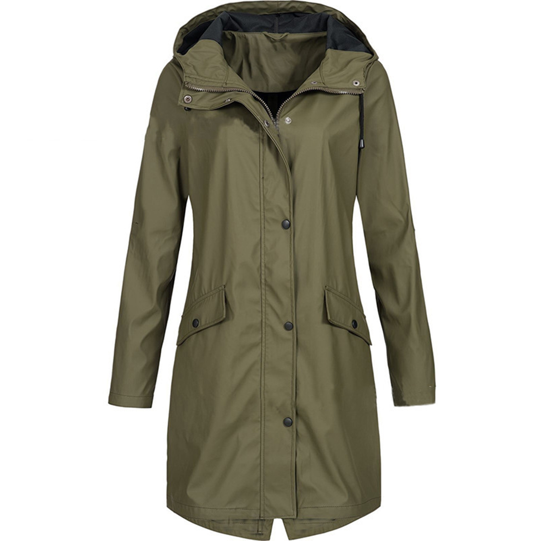 Damen Regenjacke Übergangsjacke | Winddicht Lang