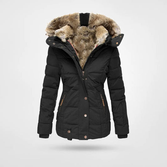 Winterjacke Damen Sportlicher Wintermantel | Mit Kapuze