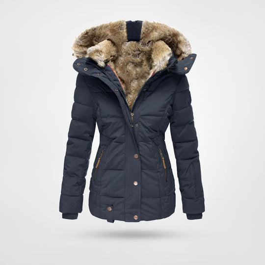 Winterjacke Damen Sportlicher Wintermantel | Mit Kapuze