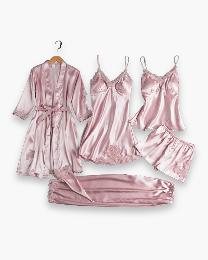Damen Elegantes Pyjama Set | Kurz und Stilvoll 2