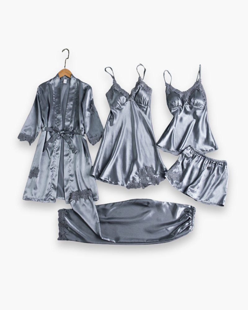 Damen Elegantes Pyjama Set | Kurz und Stilvoll 4