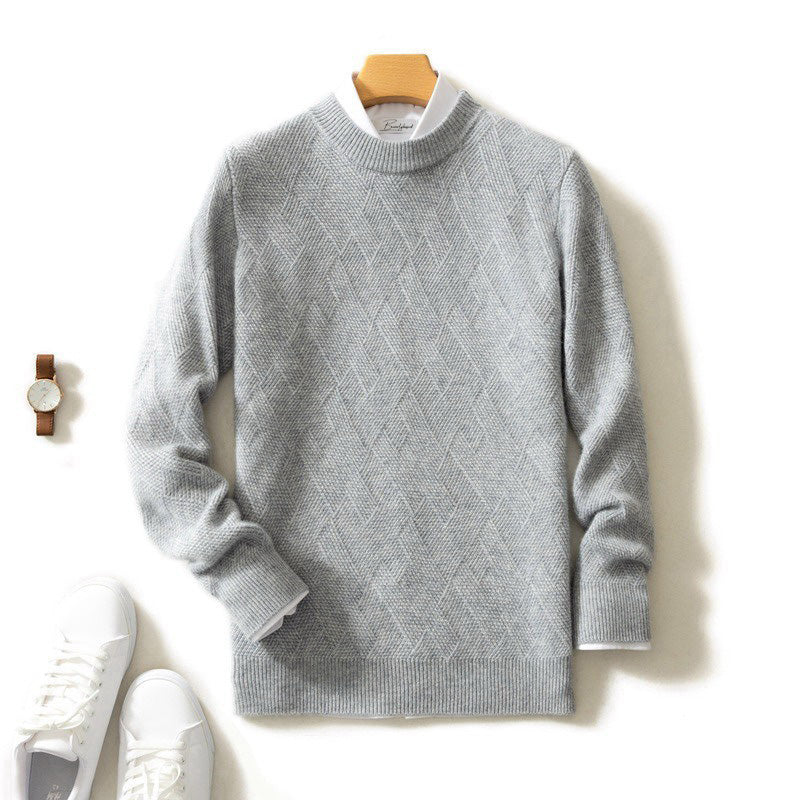 Pullover Herren Mit Rundhals Und Strickmuster | Langarm Für Alltag Freizeit