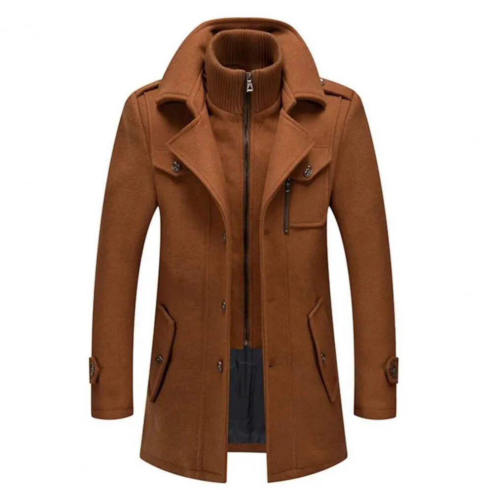 Winterjacke Herren Eleganter Mantel | Mit Doppelkragen