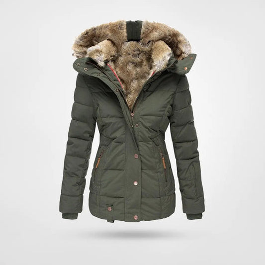 Winterjacke Damen Sportlicher Wintermantel | Mit Kapuze