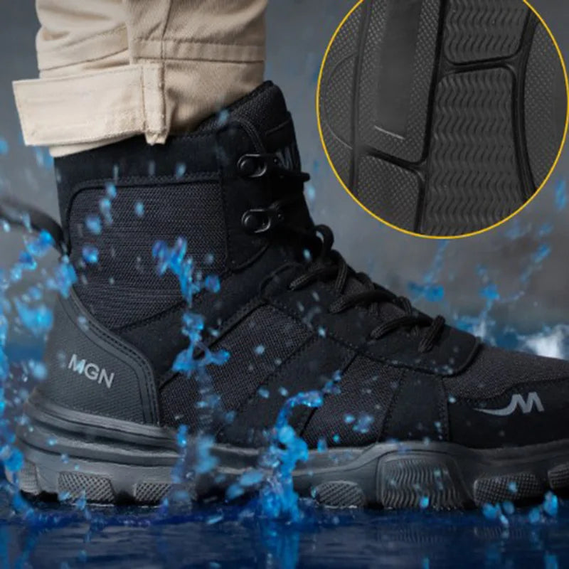 Herren Robuste Stahlkappenschuhe | Punktionssicher und Rutschfest 2