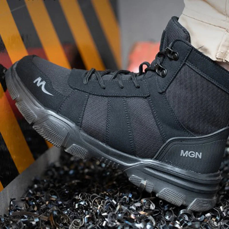 Herren Robuste Stahlkappenschuhe | Punktionssicher und Rutschfest 3