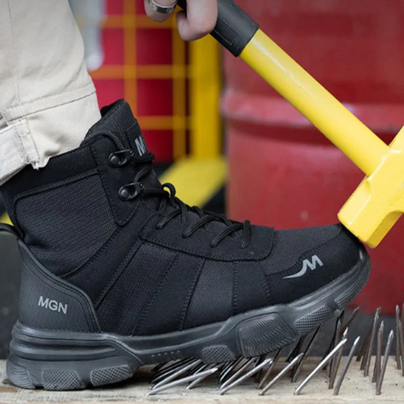 Herren Robuste Stahlkappenschuhe | Punktionssicher und Rutschfest 5
