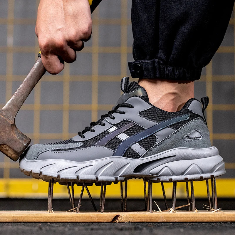 Herren Robuste Stahlkappenschuhe | Sicherheitsstiefel für Handwerk und Bau 1