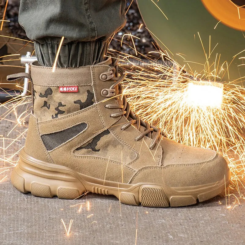 Herren Robuste Stahlkappenschuhe | Sicherheitsstiefel mit Anti-Piercing 2