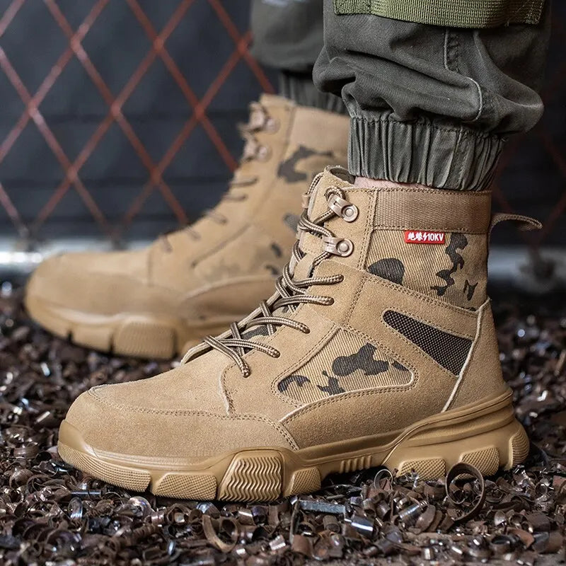 Herren Robuste Stahlkappenschuhe | Sicherheitsstiefel mit Anti-Piercing 3