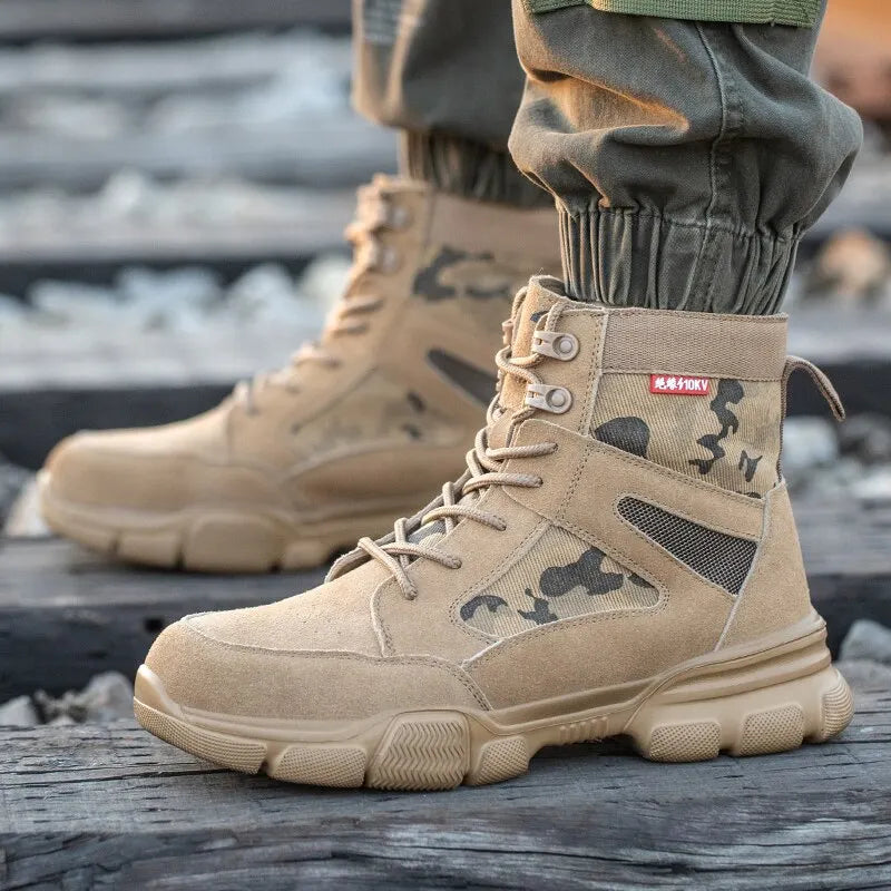 Herren Robuste Stahlkappenschuhe | Sicherheitsstiefel mit Anti-Piercing 4