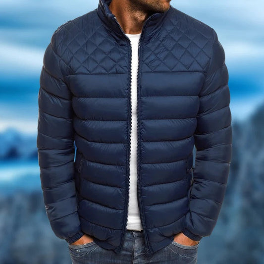 Herren Gesteppte Puffer Jacke | Stehkragen