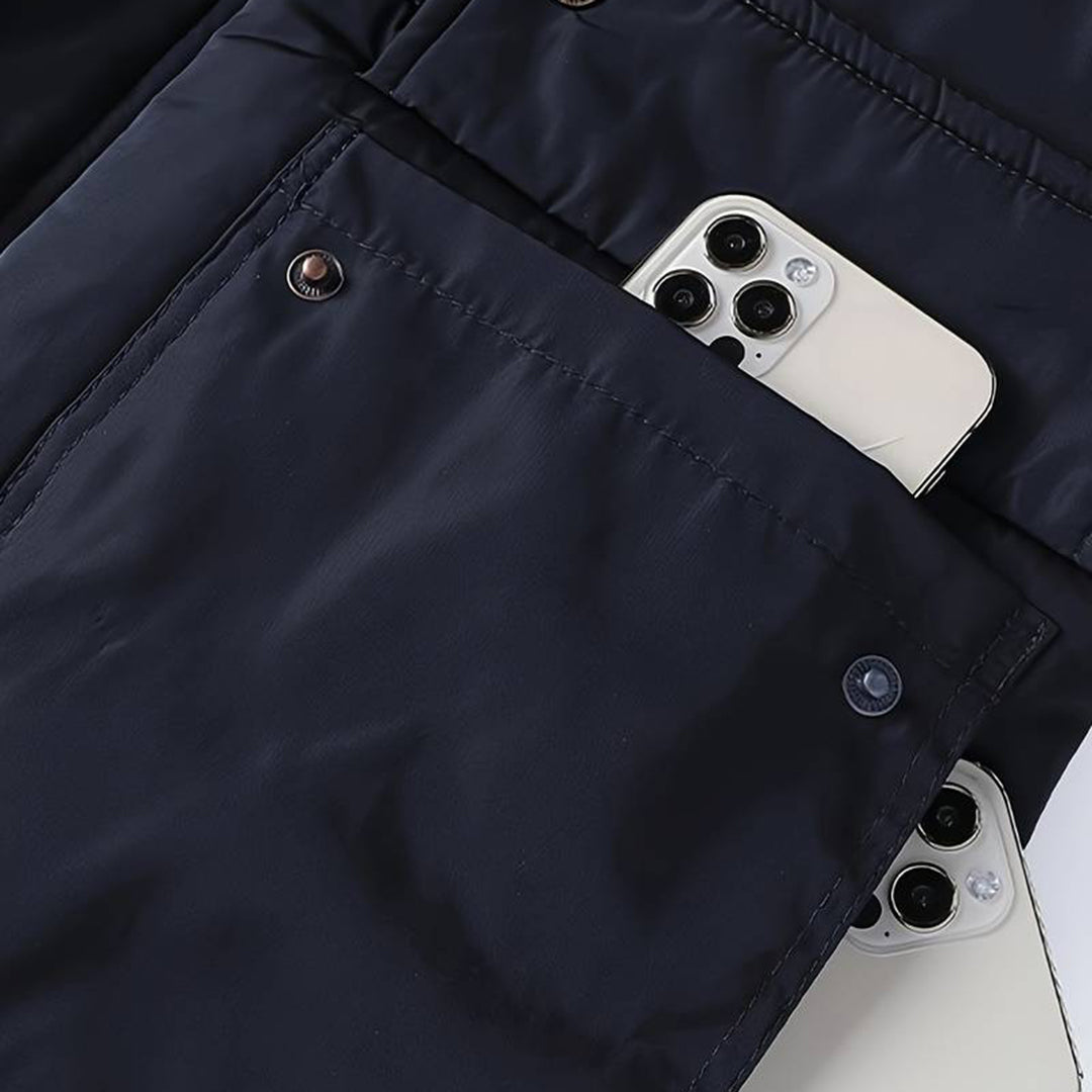 Winterjacke Herren Langer Parka | Mit Abnehmbarer Bontkraag