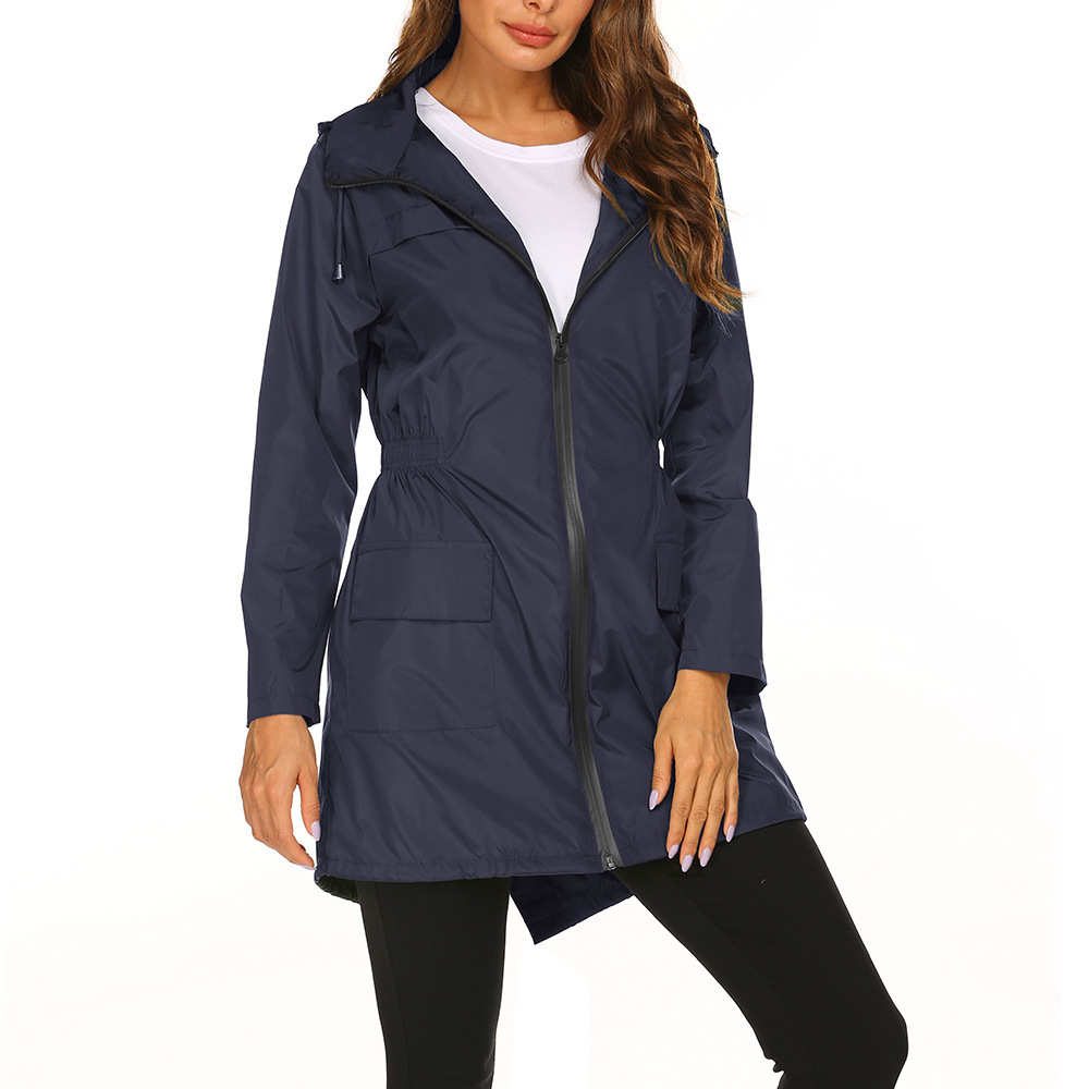 Damen Übergangsjacke mit Kapuze | Wasserabweisende Regenjacke
