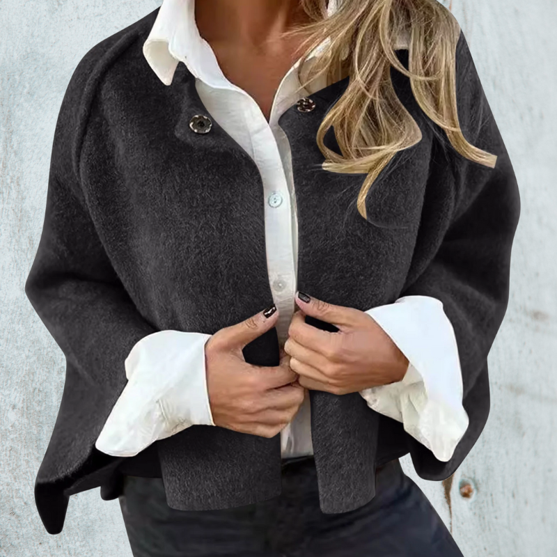 Damen Übergangsjacke mit Offener Vorderseite | Kurzmantel Langarm