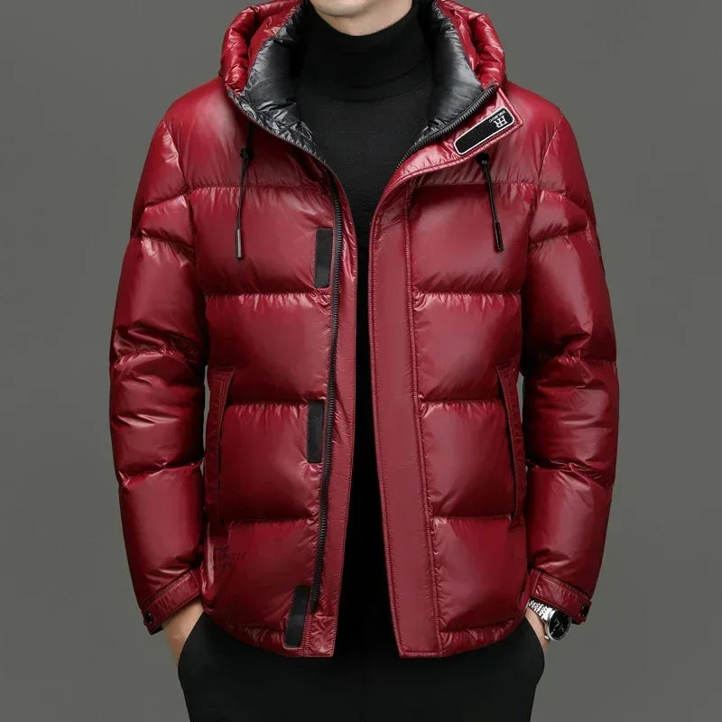Kastenförmige Gesteppte Puffer Jacke Für Herren | Kapuzen Design