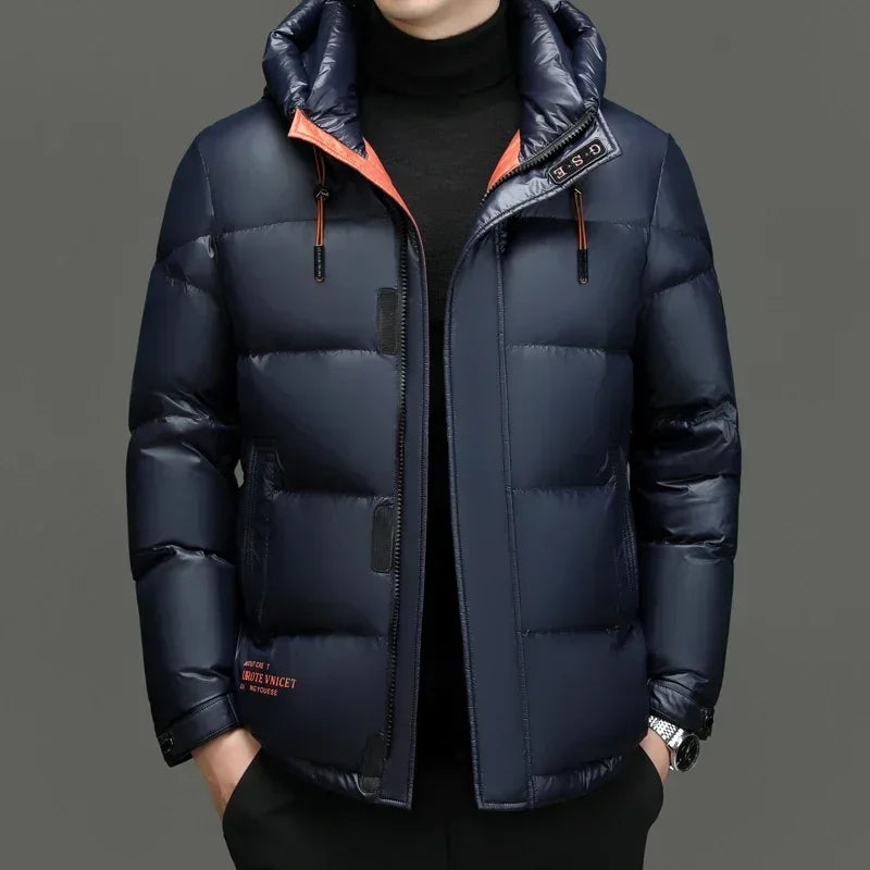 Kastenförmige Gesteppte Puffer Jacke Für Herren | Kapuzen Design